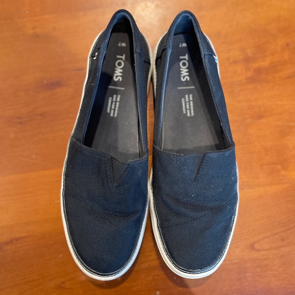 Tom’s Parker Black Textured Linen S7 - Picture 3 of 4